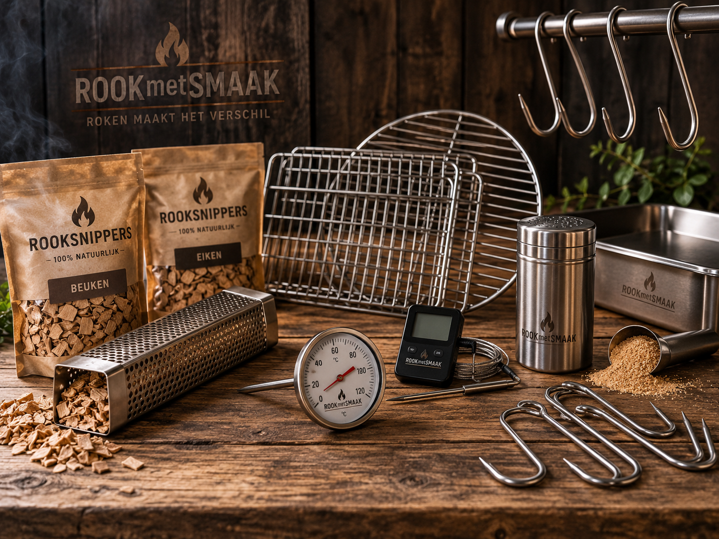 Rook accessoires voor het roken van vis en vlees