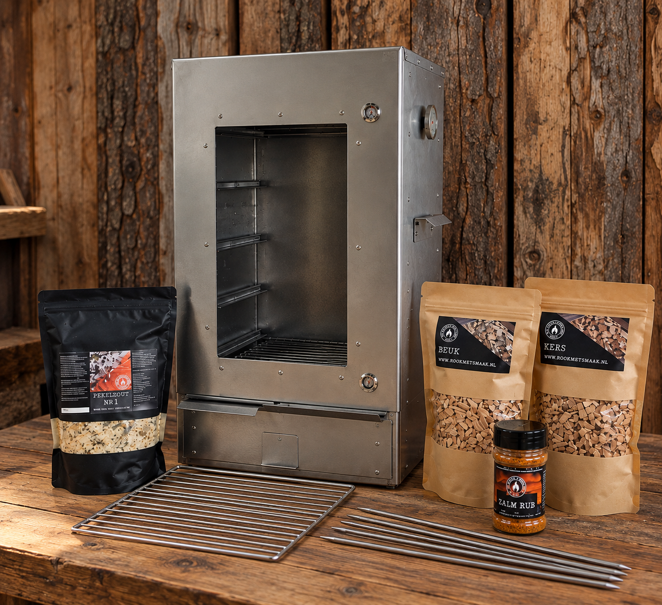 Compleet rookstartpakket Smoki 85 of Smoki 100 met rookaccessoires